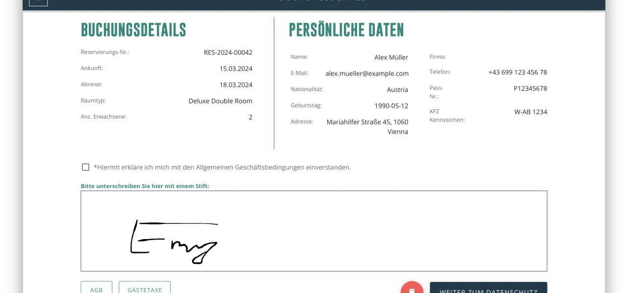 Digital Hotel Check-in System