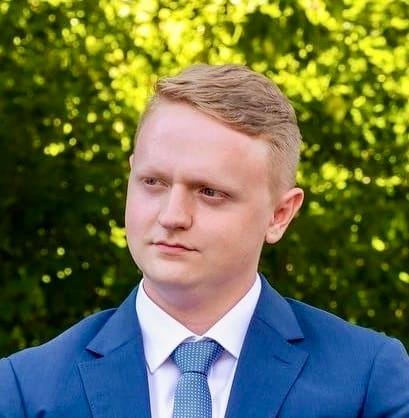 A picture of me in a suit.